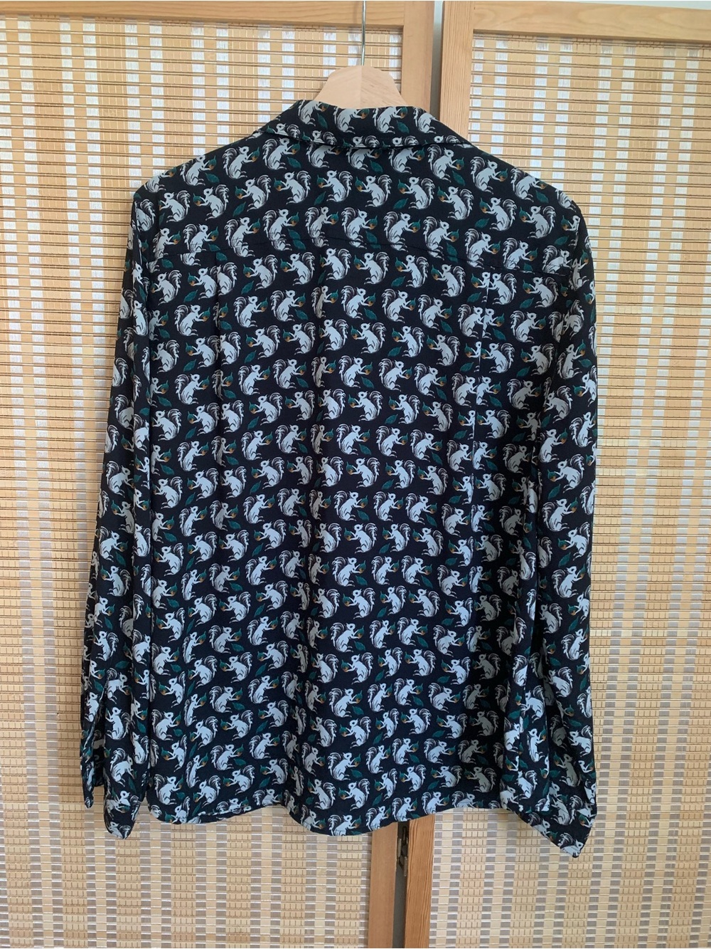 LOFT Navy Squirrel Button Down - Picture 2 of 7